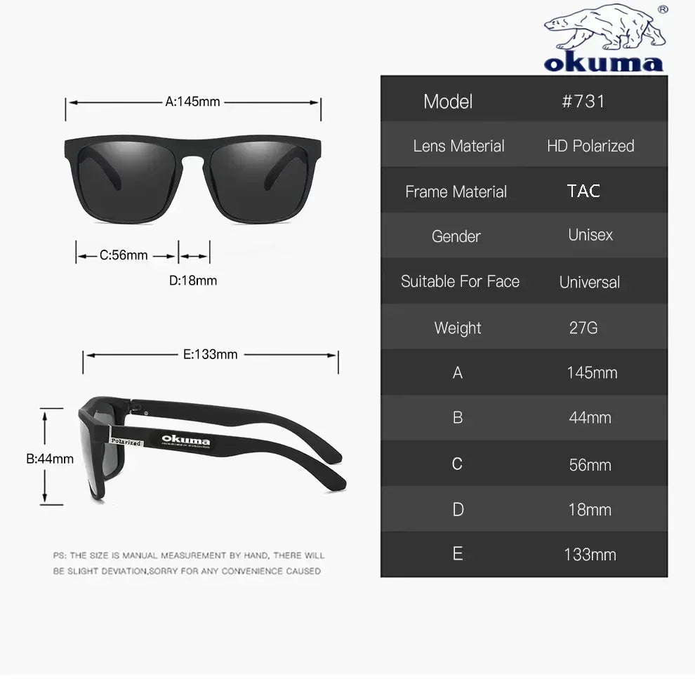 Okuma Polarized UV400 Sunglasses for Fishing, Driving and Outdoor Sports