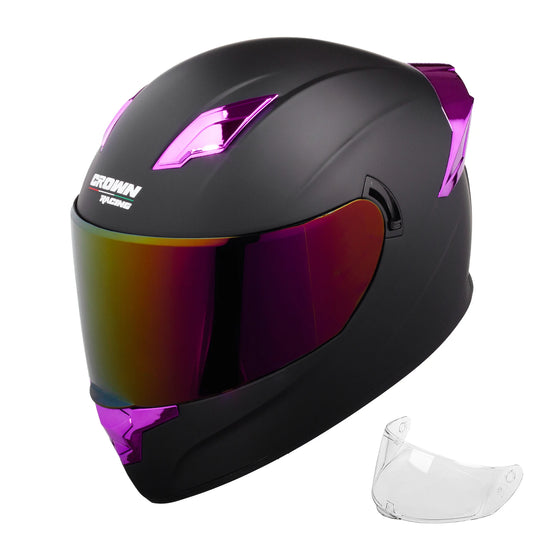 Crown Racing F-700 DOT Certified Full Face Motorcycle Helmet