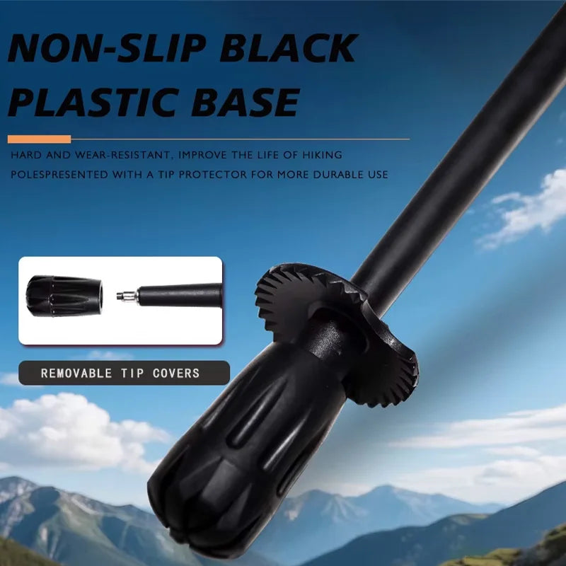OKHEALING Foldable Carbon Fiber Trekking Poles for Hiking and Walking