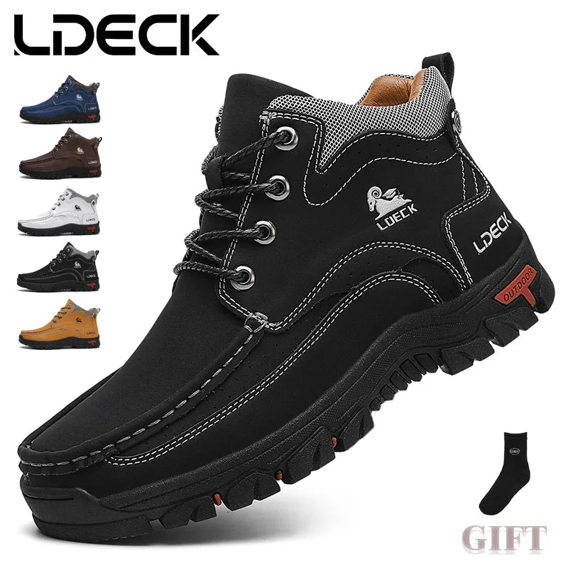 Men's Ankle Hiking Boots for Outdoor Camping and Mountain Trails