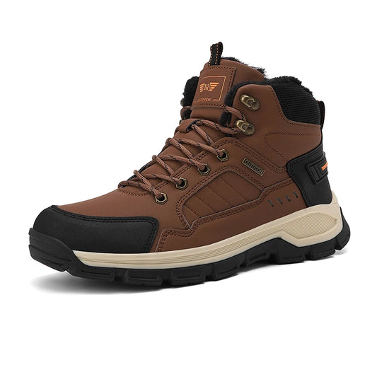 High Top Winter Outdoor Hiking Boots With Non Slip Grip