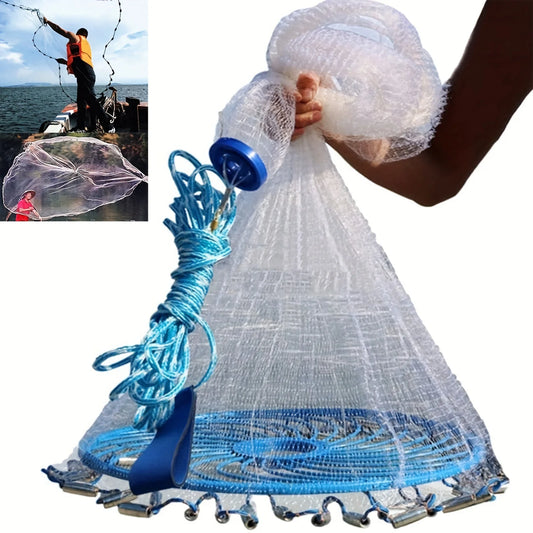 Retractable Monofilament Fishing Net for Freshwater and Saltwater