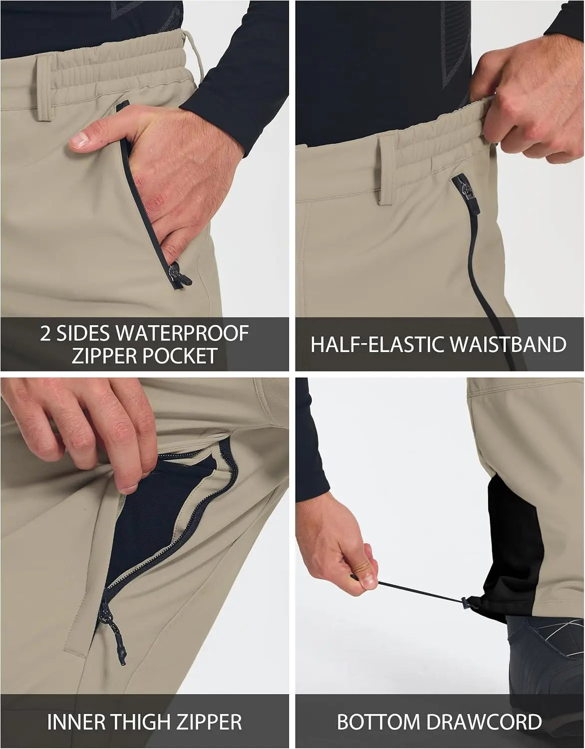 Pioneer Camp Men's Waterproof Insulated Snow Ski Pants