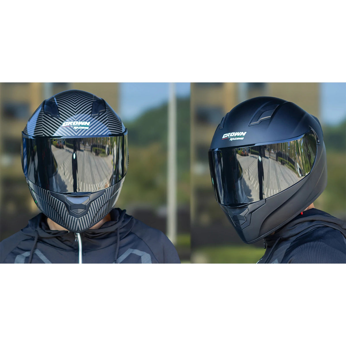 Crown Racing F-700 DOT Certified Full Face Motorcycle Helmet
