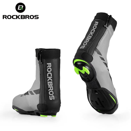 ROCKBROS Waterproof Reflective Cycling Shoe Covers for Road and MTB