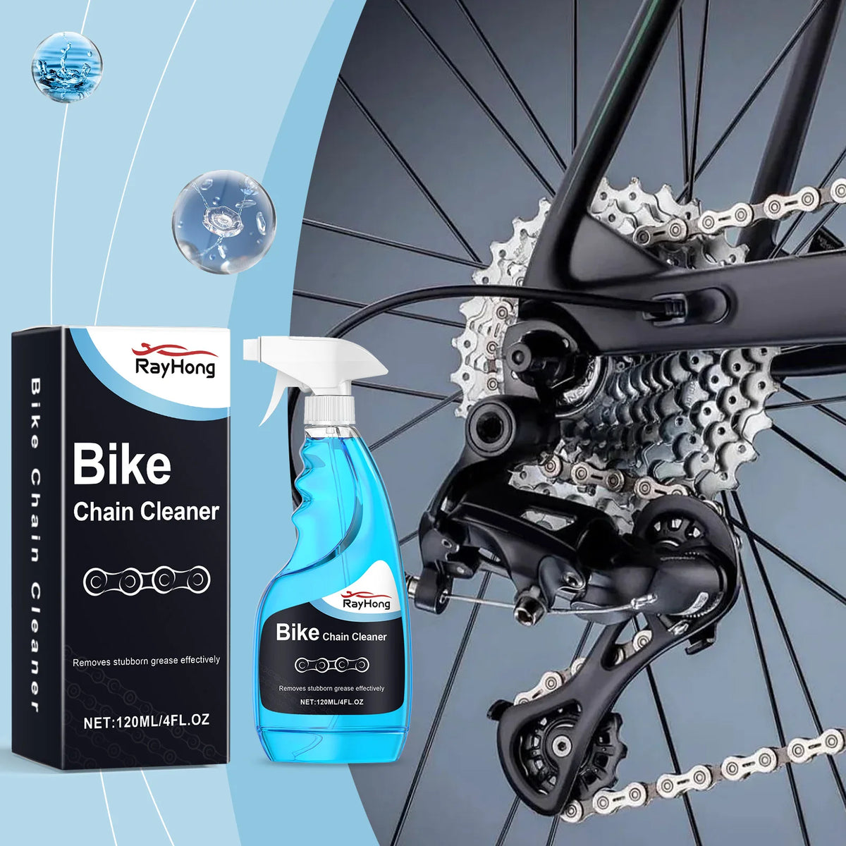 Bicycle Chain Rust Remover Spray for Cleaning and Maintenance
