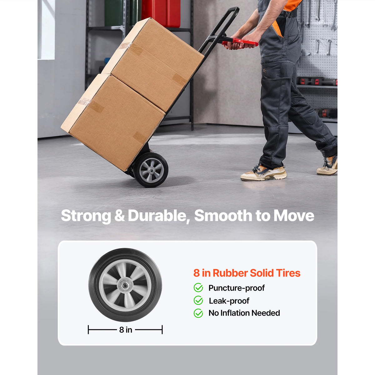 SucceBuy Heavy Duty 600 Pound Capacity Hand Truck With Wheels