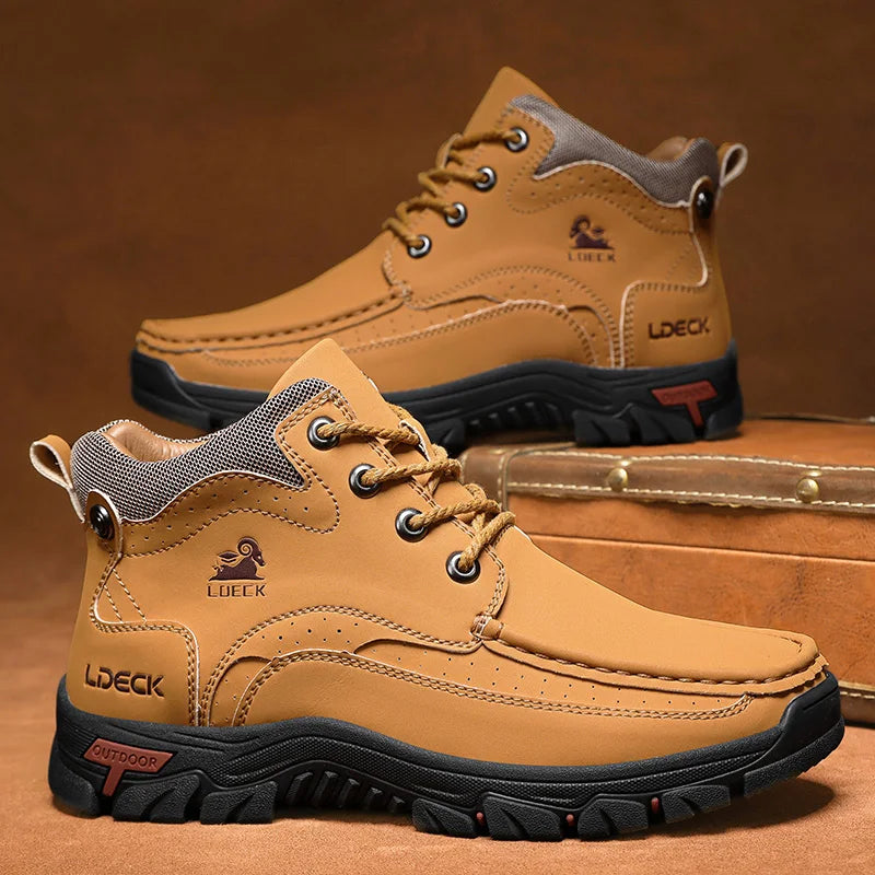 Men's Ankle Hiking Boots for Outdoor Camping and Mountain Trails