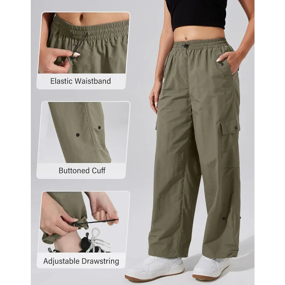 Pioneer Camp Women's Quick Dry Cargo Hiking Pants Adjustable Cuffs