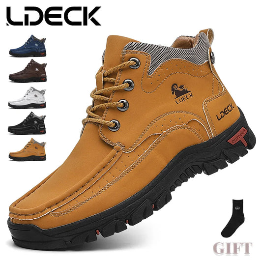 Men's Ankle Hiking Boots for Outdoor Camping and Mountain Trails