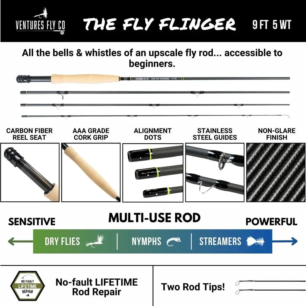 Weekend Warrior Fly Fishing Starter Package With Complete Gear Combo