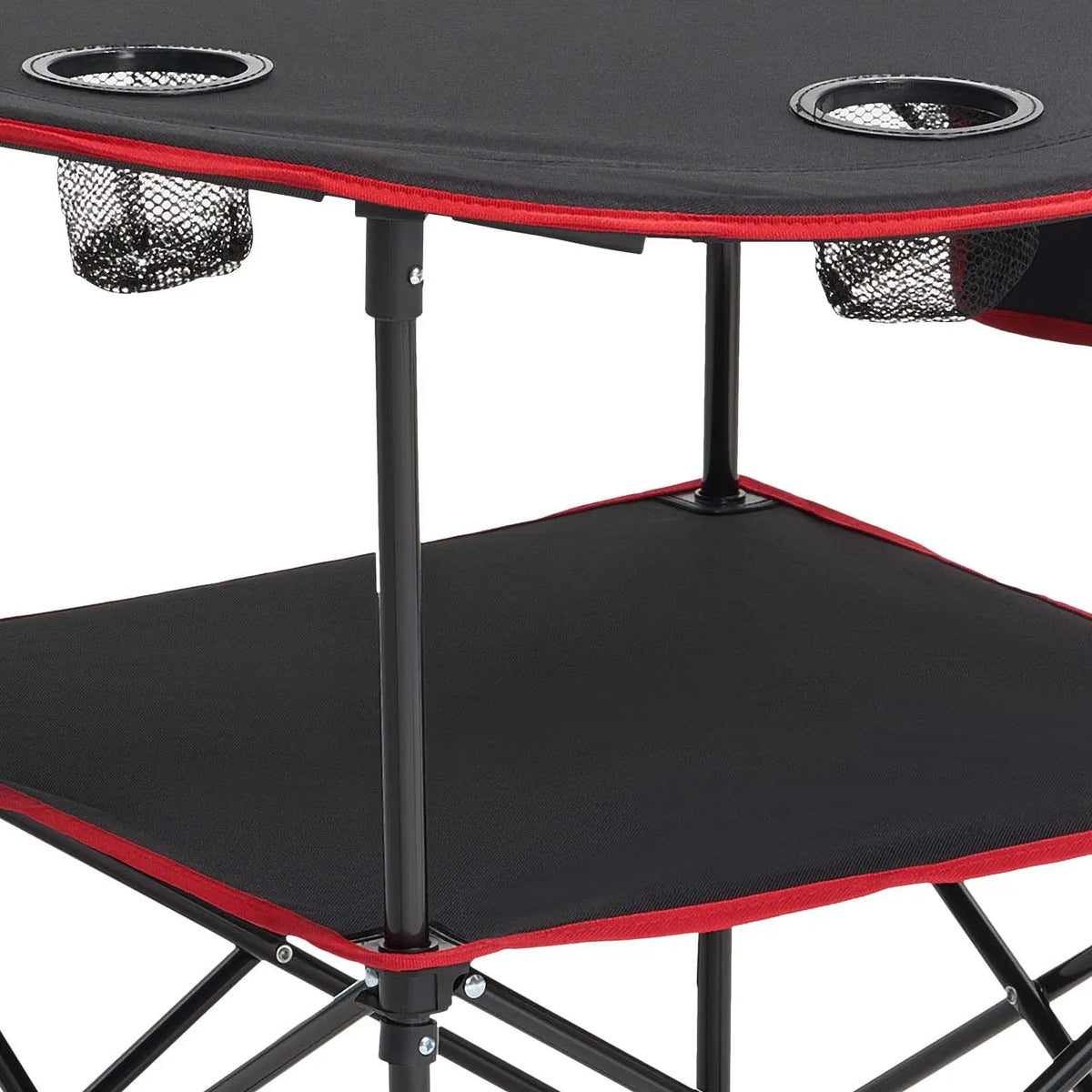 Portable Folding Camping Table With Cup Holders And Carry Bag