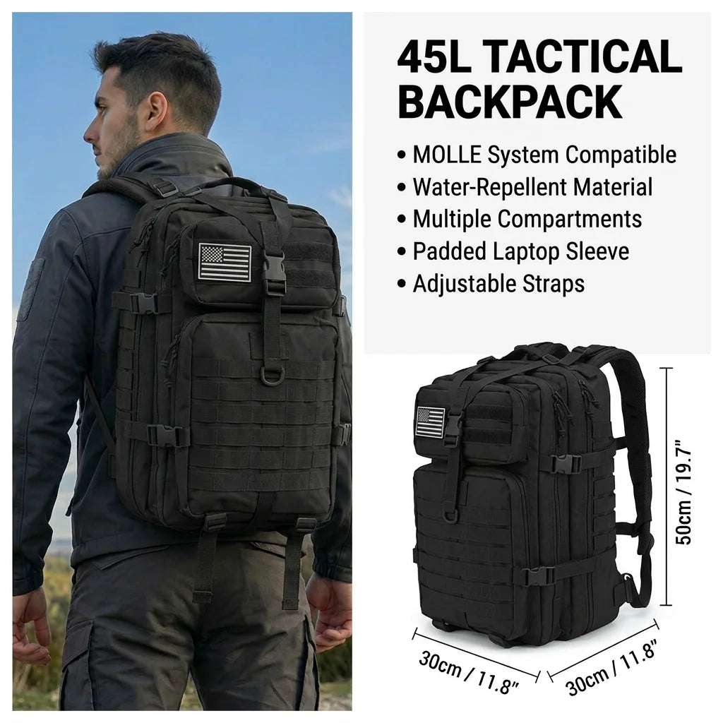 ReFire Gear Tactical Hiking Backpack for Camping and Outdoor Trekking