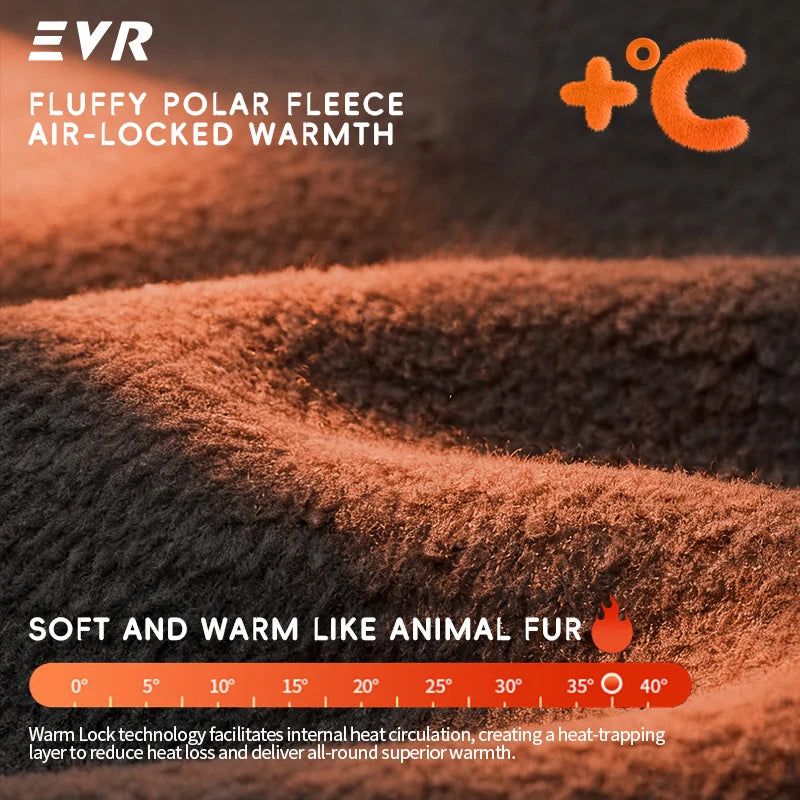 Winter Fleece Cycling Gloves Windproof Thermal Full Finger for Riding