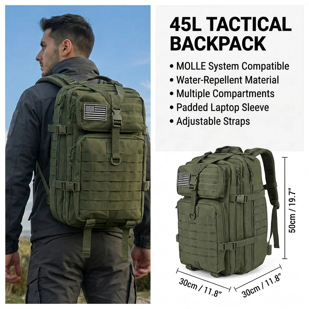ReFire Gear Tactical Hiking Backpack for Camping and Outdoor Trekking