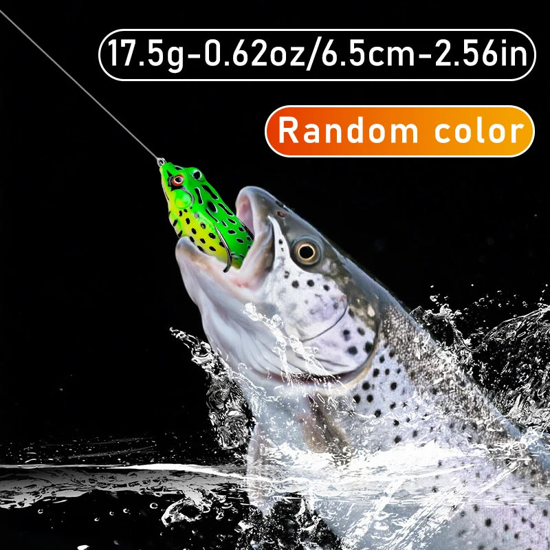 Frog Shape Soft Tube Fishing Lure With Realistic 3D Eyes
