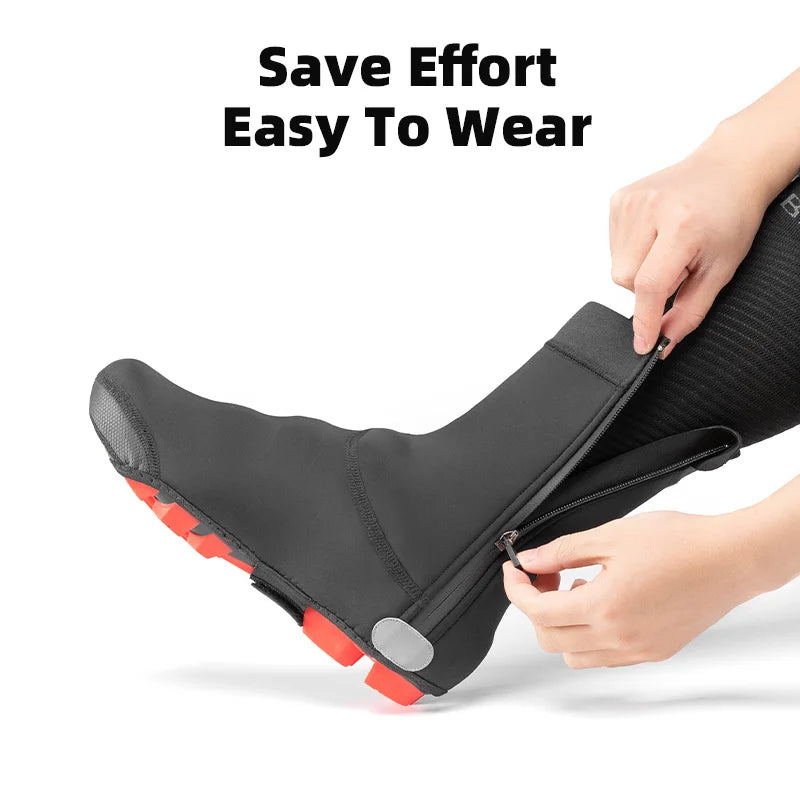 ROCKBROS Waterproof Reflective Cycling Shoe Covers for Road and MTB