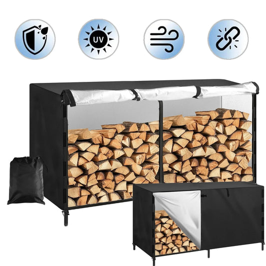 Waterproof Oxford Firewood Rack Cover for Outdoor Log Storage