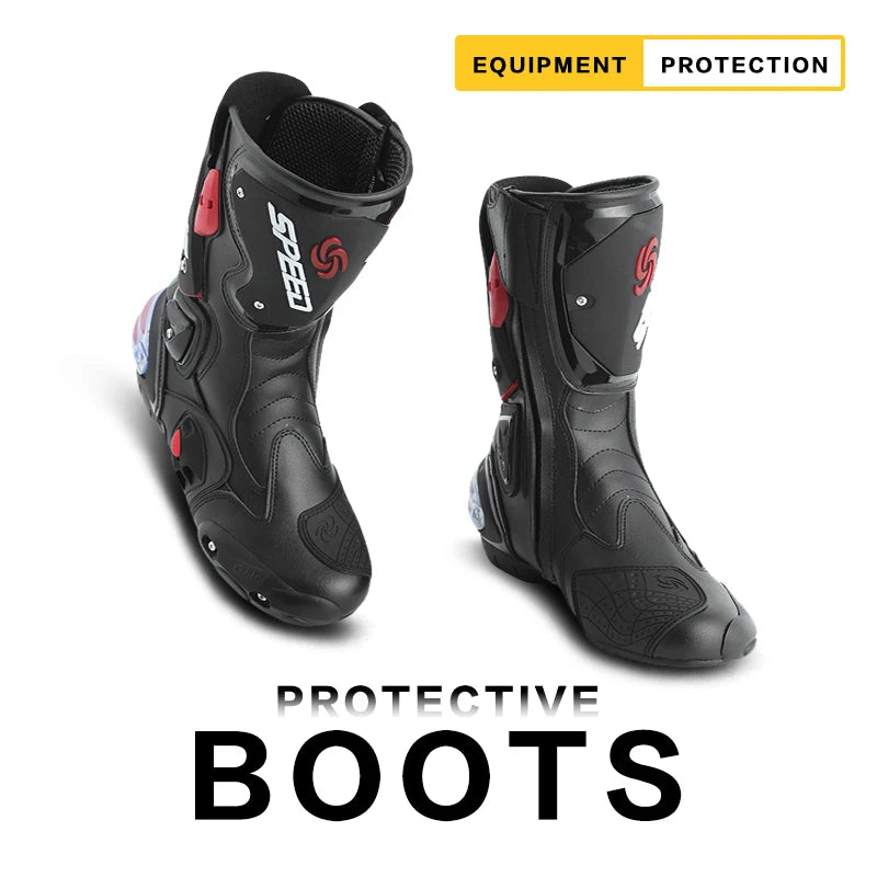Leather Off Road Motorcycle Riding Boots for Adult Riders