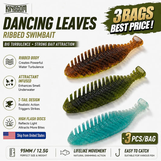 KINGDOM Soft Shad Swimbait Fishing Lure With Scented PVC Tail