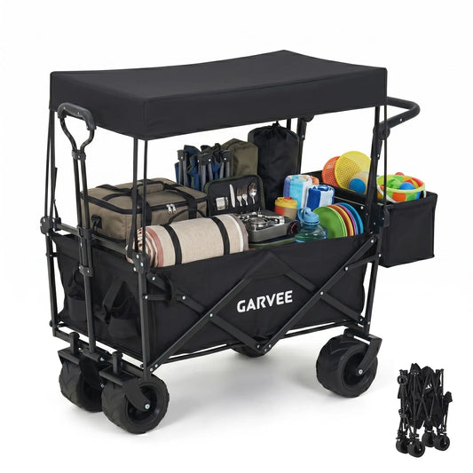 Folding Utility Wagon Cart for Outdoor Garden and Travel