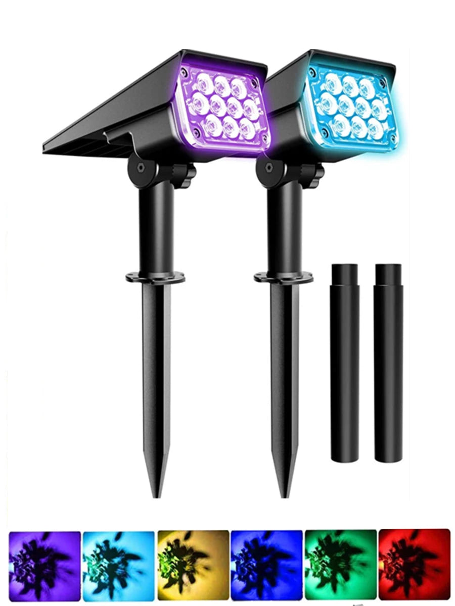 T-SUNRISE Solar Powered Adjustable LED Garden Spotlight Lights