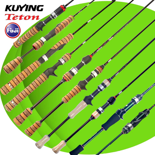 KUYING TETON Carbon Spinning and Casting Fishing Rods for Lures
