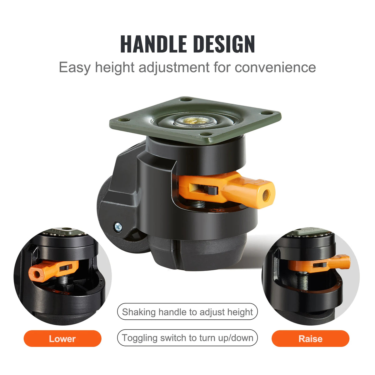 SucceBuy Heavy Duty Leveling Casters with Adjustable Feet for Workbenches