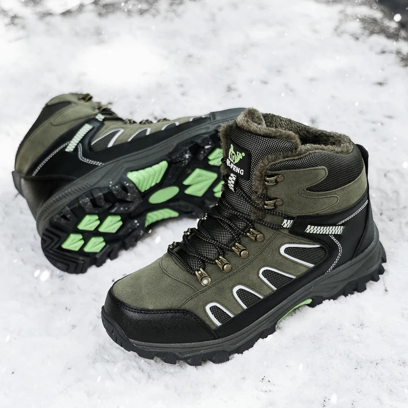 Men's Non Slip Lace Up Outdoor Hiking Ankle Boots and Shoes