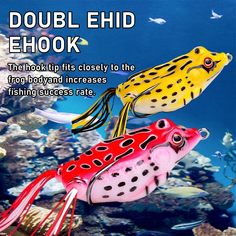 Frog Shape Soft Tube Fishing Lure With Realistic 3D Eyes