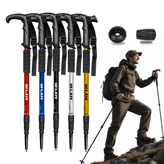 Ultralight Aluminum Hiking Poles With Shock Absorption And Fast Locking
