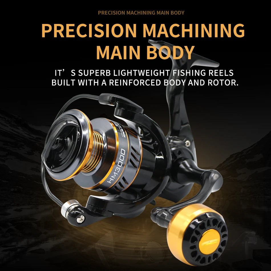 Rooblinos Metal Spinning Fishing Reel With 10KG Max Drag Power