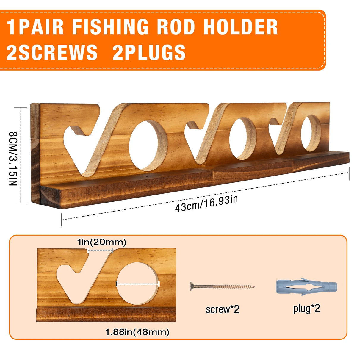 Ghosthorn Fishing Rod Rack Ceiling Mount Storage Organizer