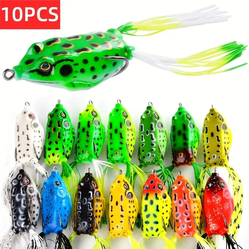 Frog Shape Soft Tube Fishing Lure With Realistic 3D Eyes