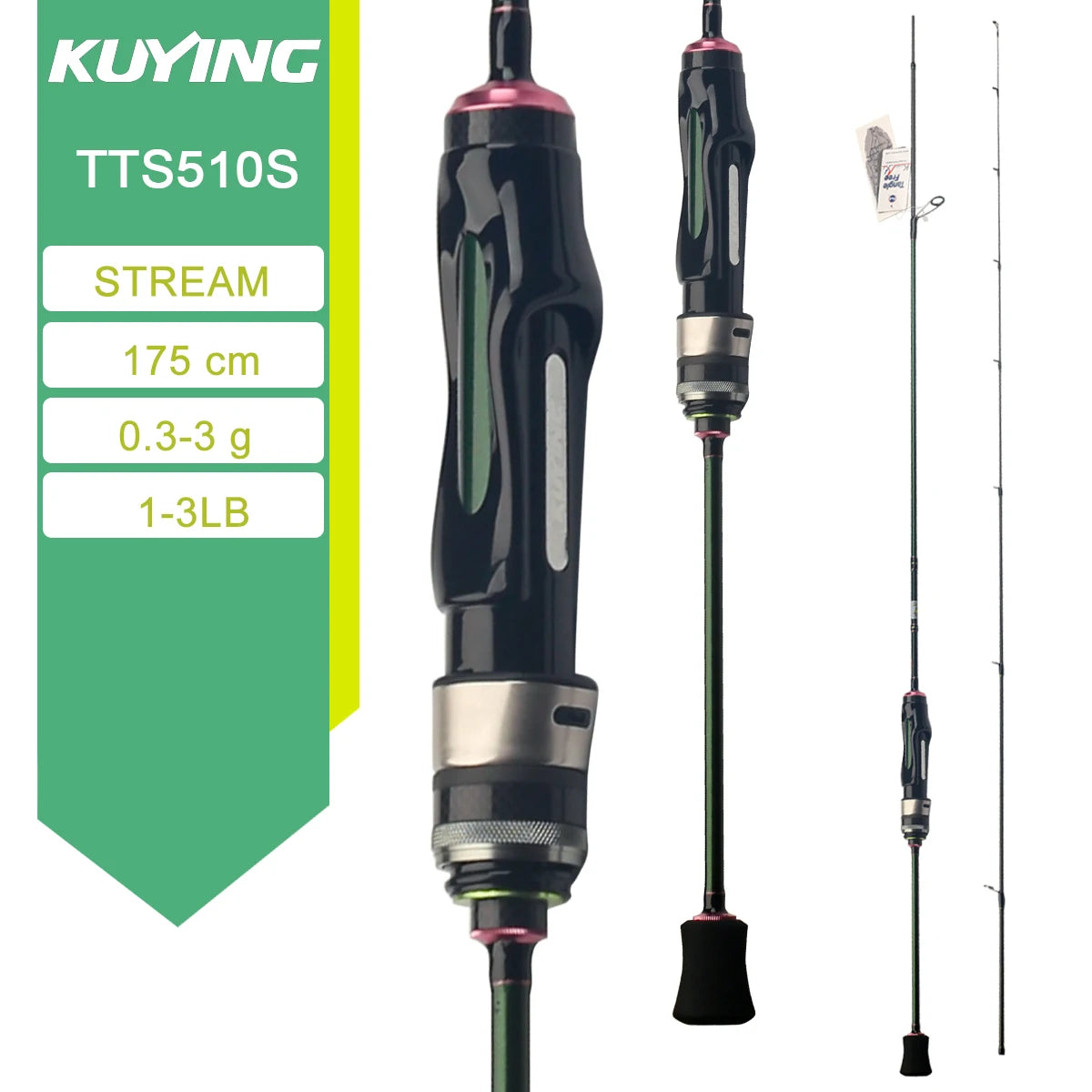 KUYING TETON Carbon Spinning and Casting Fishing Rods for Lures