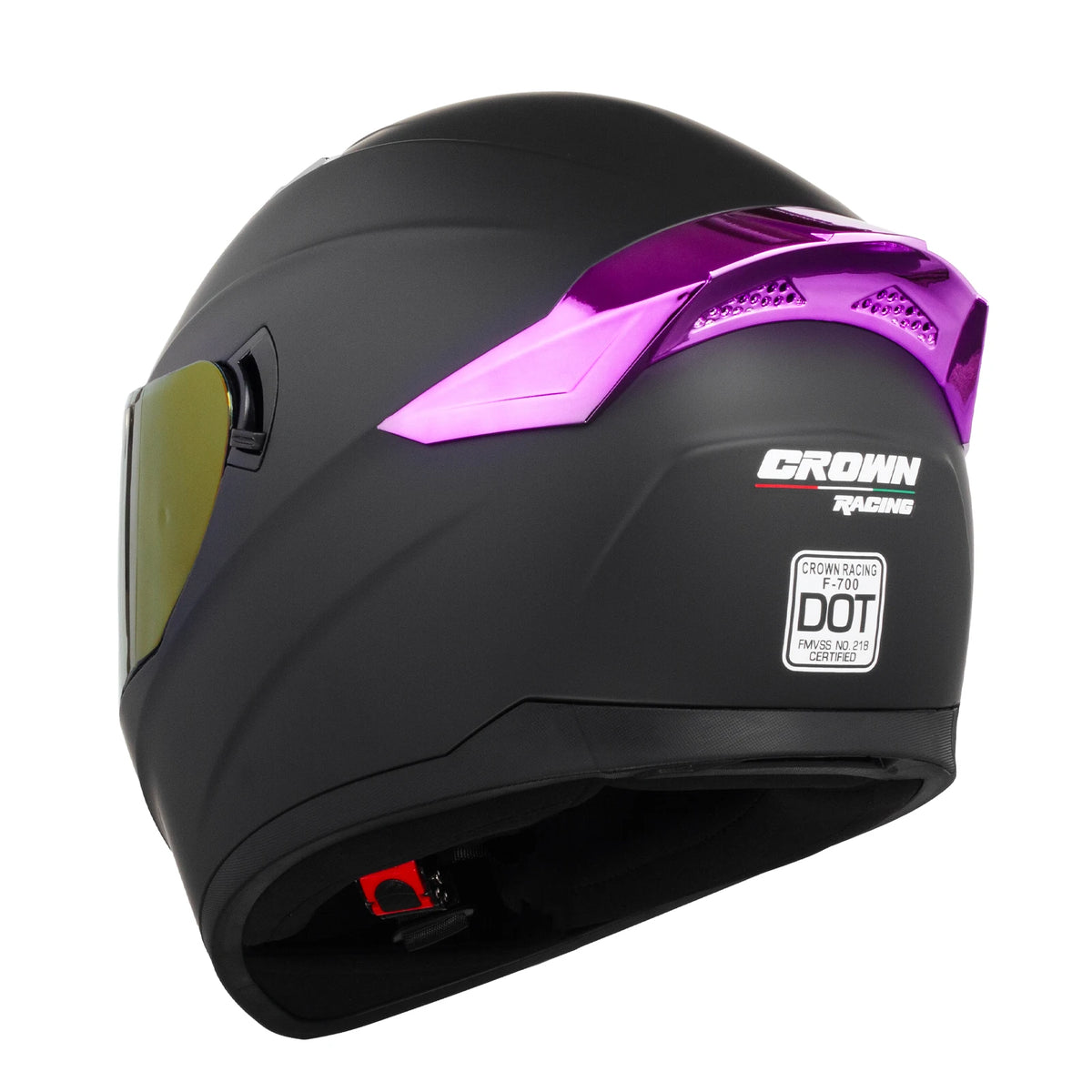 Crown Racing F-700 DOT Certified Full Face Motorcycle Helmet