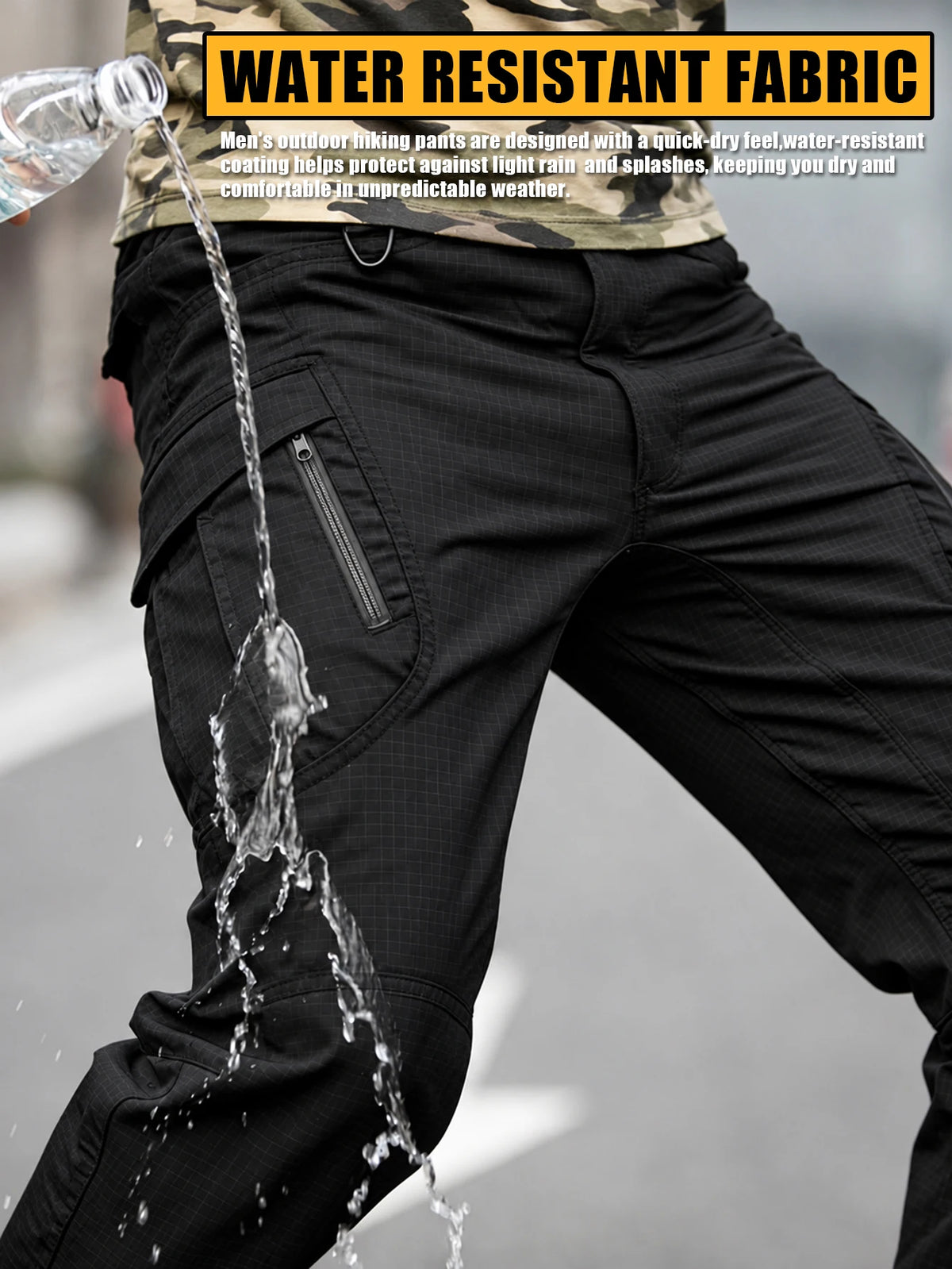 Men's Heavy Duty Tactical Ripstop Cargo Work Pants Water Resistant