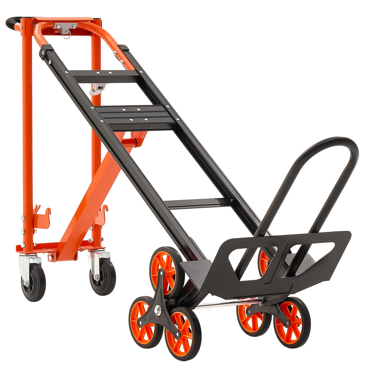 SucceBuy 3 In 1 Convertible Stair Climbing Industrial Utility Cart