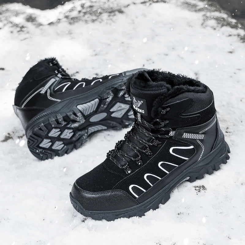 Men's Non Slip Lace Up Outdoor Hiking Ankle Boots and Shoes
