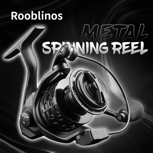Rooblinos Metal Spinning Fishing Reel For Freshwater And Saltwater