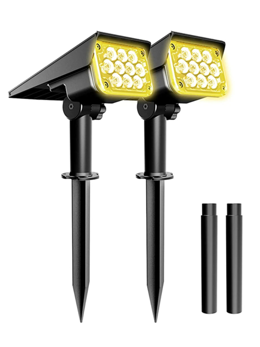 T-SUNRISE Solar Powered Adjustable LED Garden Spotlight Lights