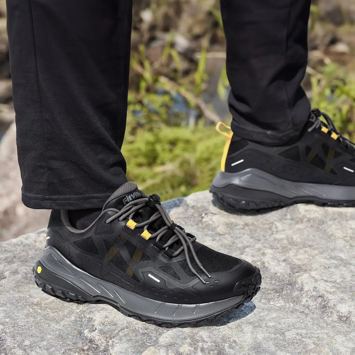 FitVille Men's Waterproof Hiking Shoes With Non Slip Traction
